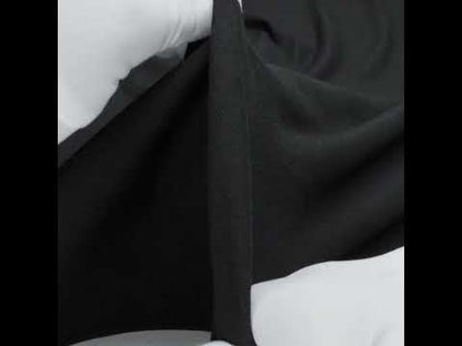 Fleece-Backed Stretch Cotton Knit - Black - Cecil Collection