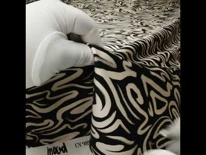 Stretch Cotton Sateen - Black and White Abstract Lines - Gallery Tour Print - Mood Exclusive Metro Collection