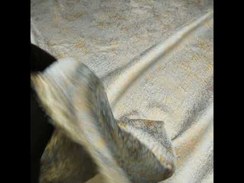 Pegasus Gold and Pale Blue Mottled Luxury Brocade