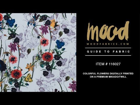 Colorful Flowers Digitally Printed on a Premium Mikado/Twill