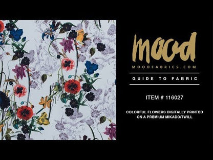 Colorful Flowers Digitally Printed on a Premium Mikado/Twill