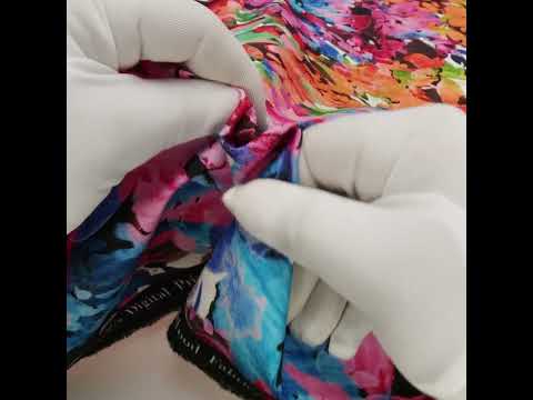 Brushed Cotton Woven - Pink, Blue and Orange Striated Painted Flowers - Mood Exclusive Painter’s Bouquet Print - Image 6 of 6