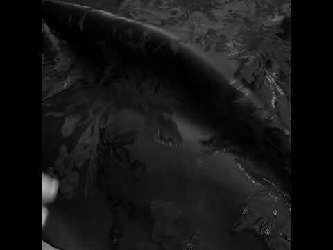 Black on Black Metallic Floral Brocade