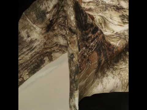 Medium Weight Linen Woven Print - Sand Beige and Green Giant Trees - Image 6 of 6