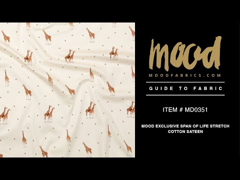 Stretch Cotton Sateen - White Giraffes and Diamonds - Span of Life Print - Mood Exclusive Kenko Collection - Image 5 of 5