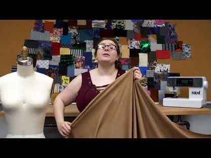 Cognac Heavy Scuba Knit Suede