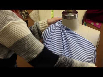 Cotton Voile - Allure Blue and White Candy Stripes