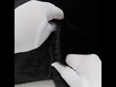 Medium Pile Recycled Polyester Faux Fur - Black