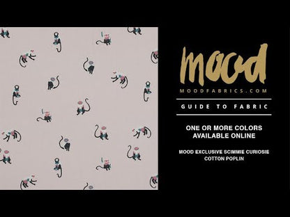 Cotton Poplin - Pink Monkeys - Scimmie Curiosie Print - Mood Exclusive Avenable Collection