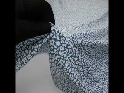 Liberty Fabrics Tana Lawn® - Feather Meadow Blue - Classic Blue and White Flowers and Leaves