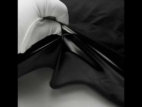 Foiled Faux Leather Stretch Knit - Black - Alison Collection