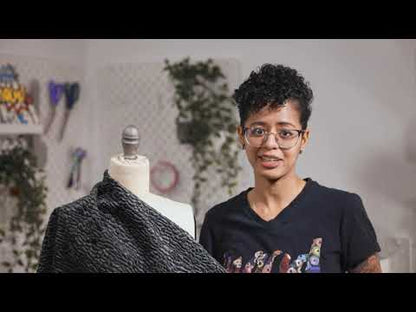 Piel sintética de cordero persa - Negro haba - Colección Annette