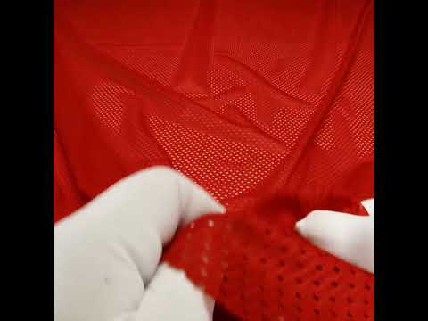 Polyester Athletic Mesh - Haute Red - Heracles Collection