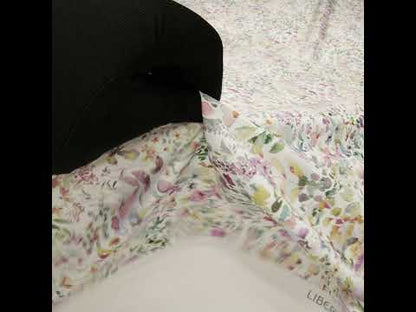 Liberty Fabrics Tana Lawn® - Felda Green - Pink, Yellow and Green Watercolor Flowers