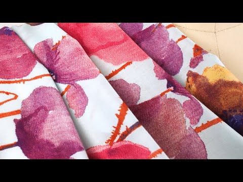 Lime, Burgundy and Orange Painterly Blooms Cotton Lawn - Image 6 of 6