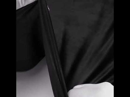 Faux Leather Foil Stretch Polyester Knit - Black Cloud Textured - Vanessa Collection