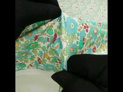 Liberty Fabrics Tana Lawn® - Betsy Blue Turquoise - Turquoise, Pink and Green Floral