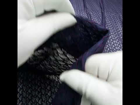 Corded Lace with Finished Eyelash Edges - Navy and Purple Diamond Lattice - Image 6 of 6