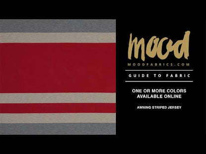 Red, Oatmeal and Gray Awning Striped Jersey