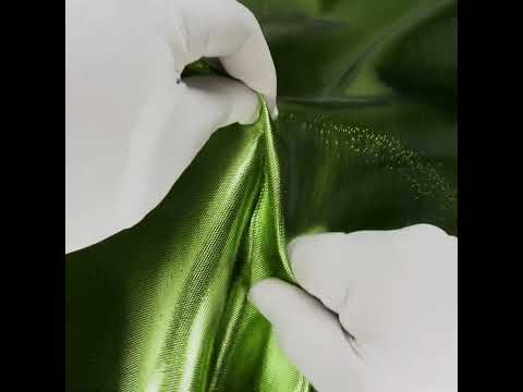 Double Faced Lame Mikado - Chartreuse - Sara Collection - Image 6 of 6
