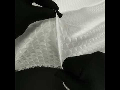 White Tonal Small Triangles Jacquard Lining