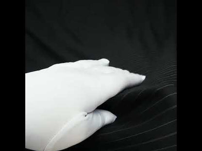 Liz Claiborne Jet Black and Beige Pinstriped Stretch Polyester Suiting