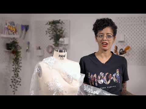 Silver on White Floral Corded Bridal Lace - Image 5 of 5