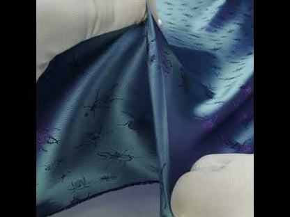 Beetles Jacquard Lining - Grape Royale and Moonlight Blue Bi-Color