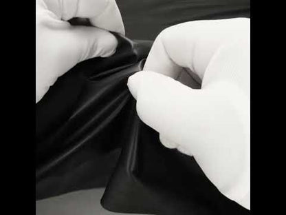 Foiled Faux Leather Stretch Knit - Matte Black - Alison Collection