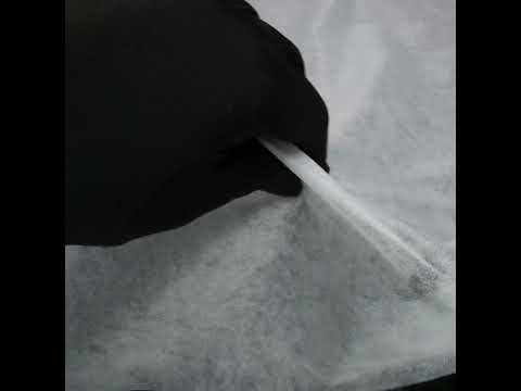 Entretela termoadhesiva no tejida súper blanca de alta temperatura.