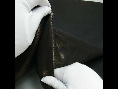 Simone Black Lightweight Woven with Metallic Gold Foil