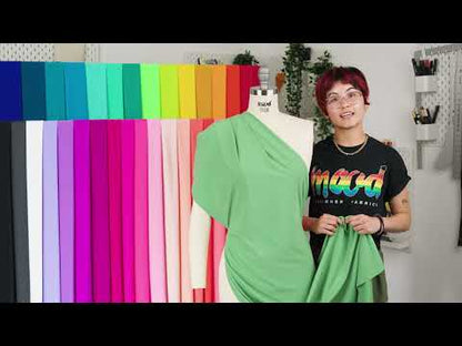 Recycled Swimwear Tricot, UV Protective - Shocking Pink - Santorini Plus Collection