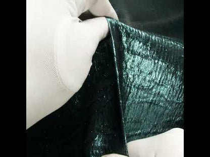 Metallic Brocade - Muted Teal Subtle Wrinkles - Kylie Collection