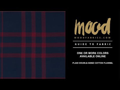 Navy and Red Plaid Double-Sided Cotton Flannel