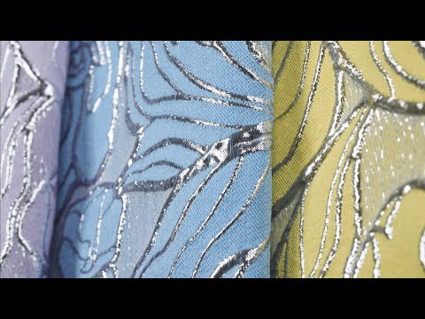 Metallic Gold and Tan Outlined Florals Luxury Brocade