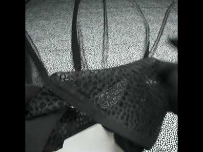 Nylon Raschel Mesh Lace - Black Bark Texture