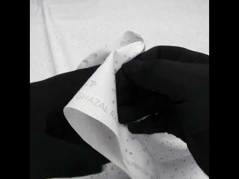 Printed Quilting Cotton by Ghazal Razavi for FIGO Studio - White and Gray Petals - Dovetail Collection