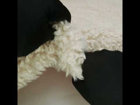 Recycled Polyester Shaggy Poodle Faux Fur - Ecru
