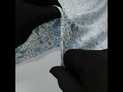 Liberty Fabrics Tana Lawn® - Lodden Blue - Sky Blue, Lavender and Mint Green Arts and Crafts Floral