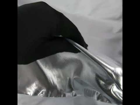 Metallic Foiled Polyester Jersey Knit - Silver - Amalthea Collection - Image 6 of 6