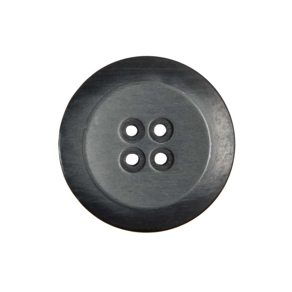 Italian Black Plastic Button - 36L/23mm