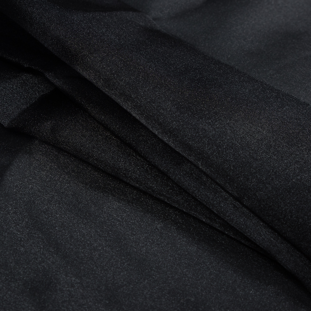 Black Sparkle Nylon Organza - Folded