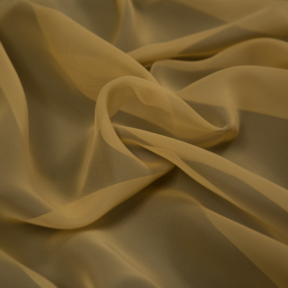 Antique Gold Polyester Chiffon - Detail