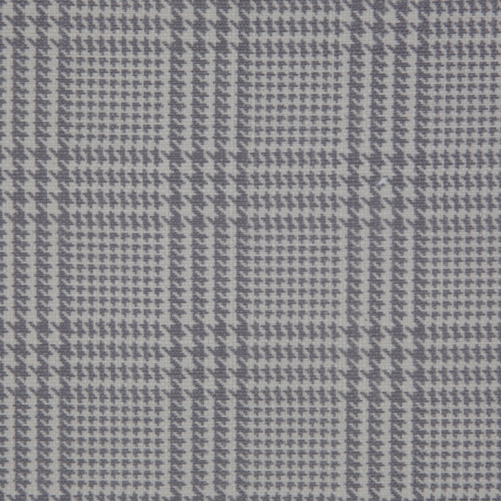 Spanish Heather Gray Houndstooth Poly-Cotton Woven - Detail