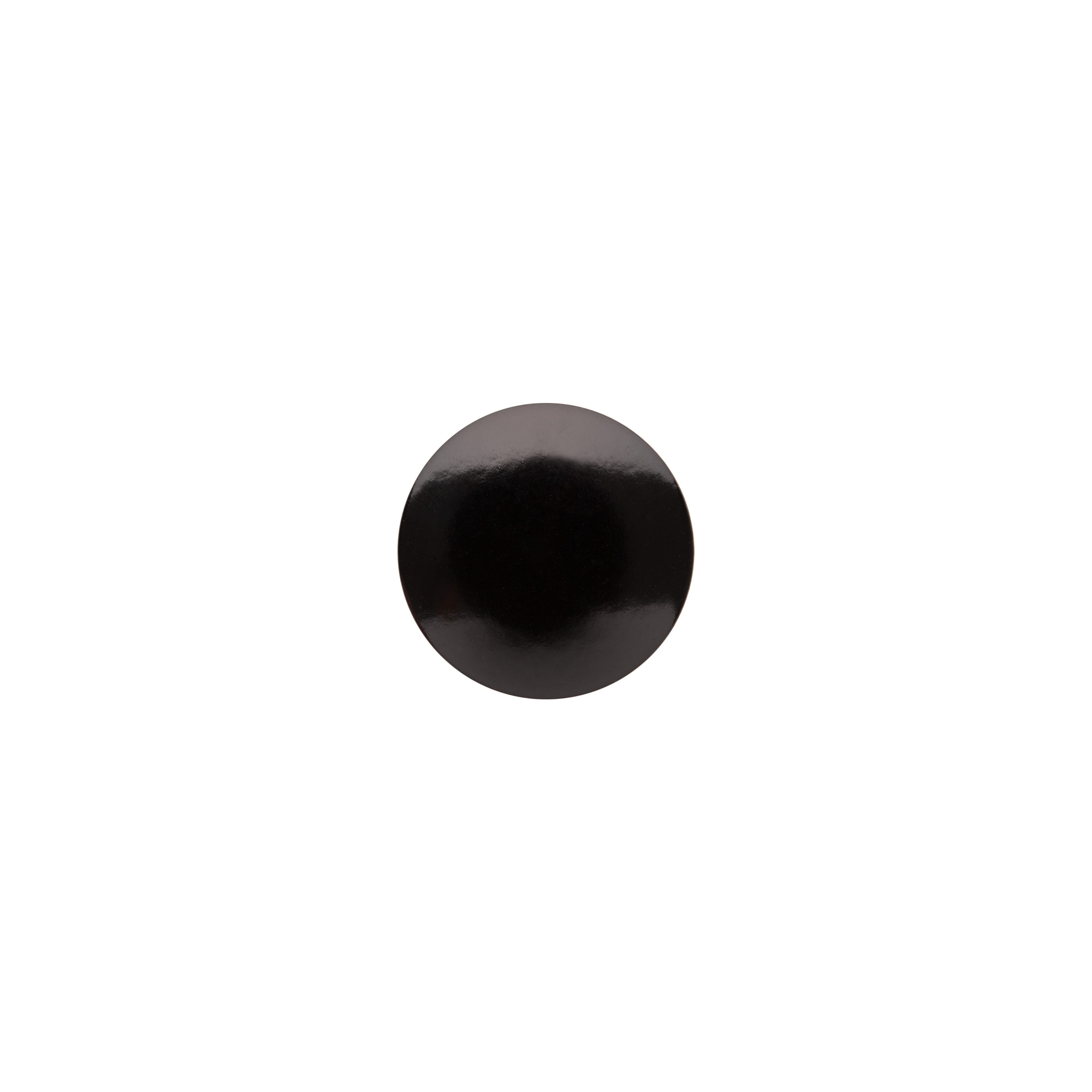 Italian Black Zamac Shank Back Button - 24L/15mm
