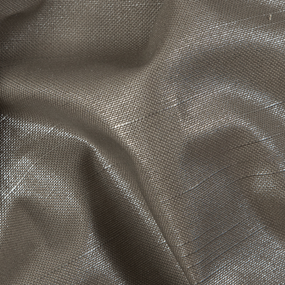 Metallic Silver/Mercury Blended Linen Woven