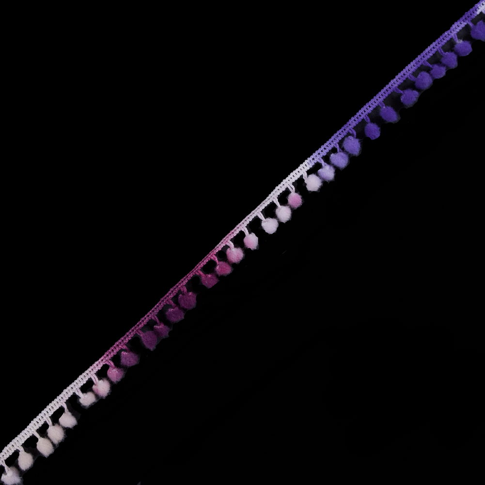 Purple Ombre Pom Pom Trim - 0.375