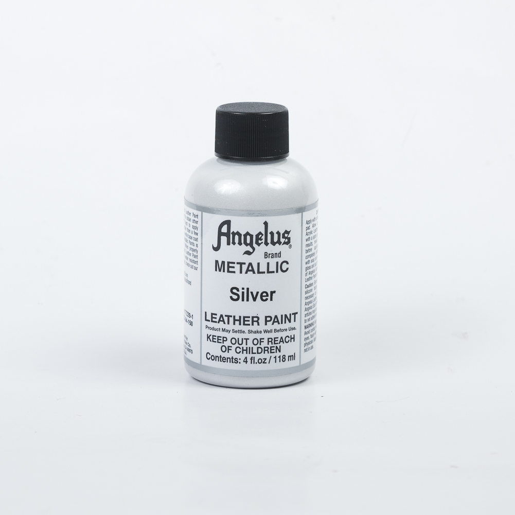 Angelus Metallic Silver Leather Paint - 4oz