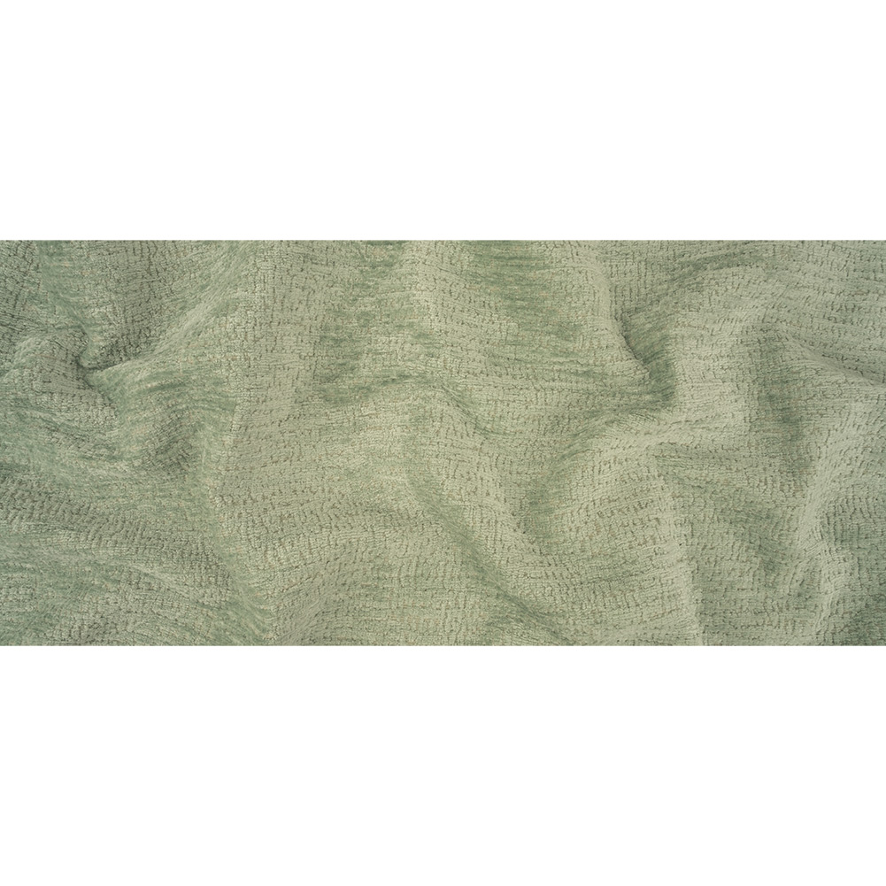 Mint Abstract Textured Acrylic and Polyester Chenille - Full