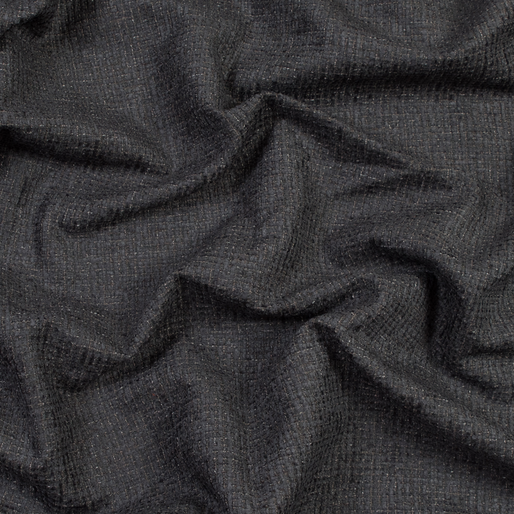 Onyx Checkered Polyester Chenille